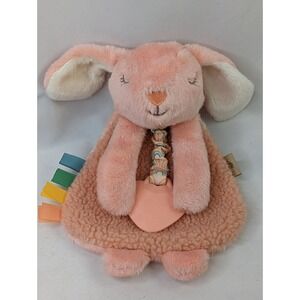 Itzy Ritzy Orange Rabbit Lovey Teether Security Blanket Stuffed Animal Toy